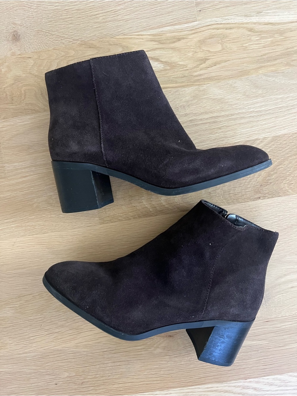 Vince Camuto Dark Brown Suede Ankle Booties